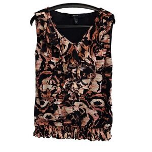 Style & Co Womens Sleeveless Ruffle Large Blouse Feminine Fairy Layers Whimsical